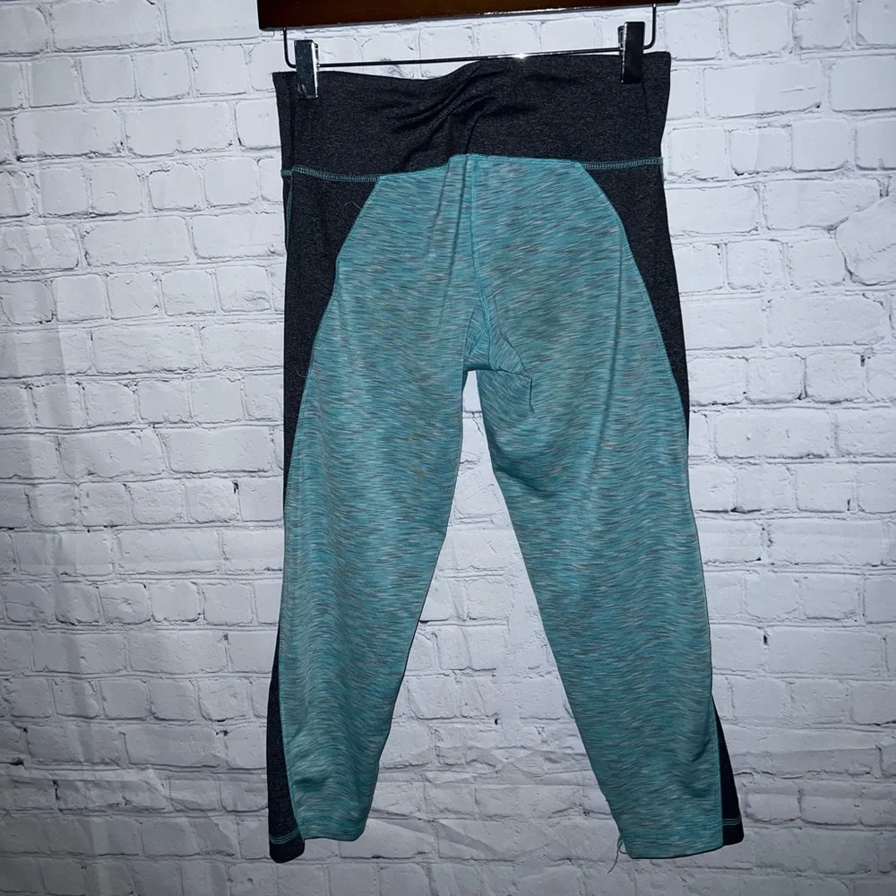 90 Degree By Reflex Teal and Gray Leggings - Picture 4 of 5